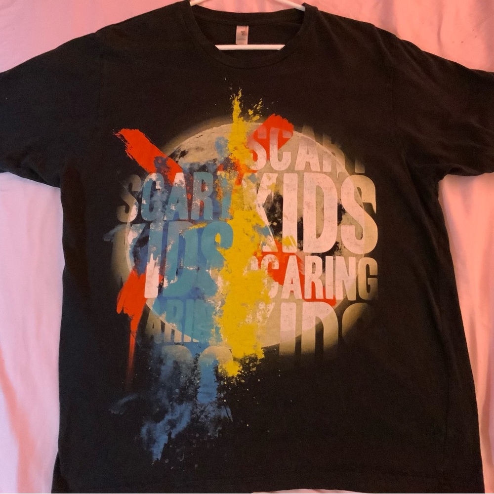 SCARY KIDS SCARING KIDS Moon Splatter Emo Post-Hardcore Band T-Shirt